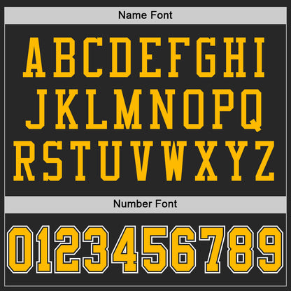 Custom Black Gold-White Mesh Authentic Football Jersey - Sky-Custom