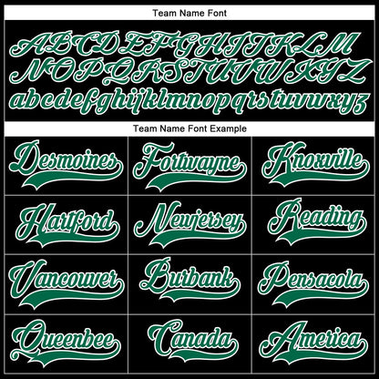 Custom Black White-Kelly Green Hockey Lace Neck Jersey - Sky-Custom