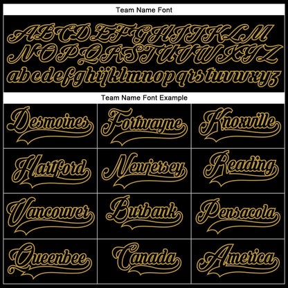Custom Black Old Gold-Red Hockey Lace Neck Jersey - Sky-Custom