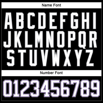 Custom Black White Purple-Gray Hockey Lace Neck Jersey - Sky-Custom