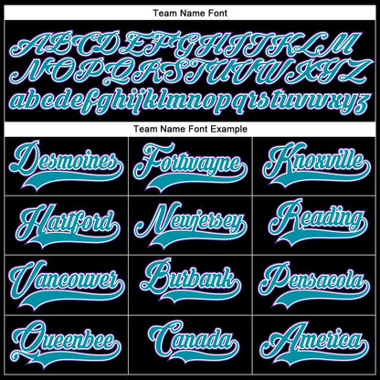Custom Black Teal-White Hockey Lace Neck Jersey - Sky-Custom