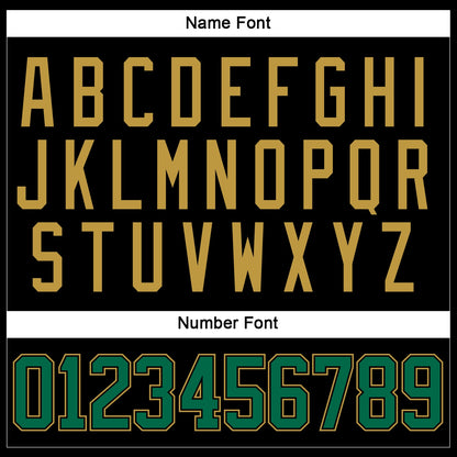 Custom Black Kelly Green-Old Gold Hockey Lace Neck Jersey - Sky-Custom