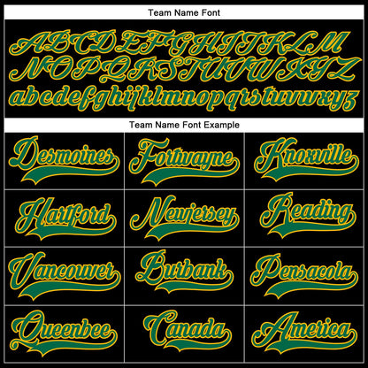Custom Black Kelly Green-Gold Hockey Lace Neck Jersey - Sky-Custom