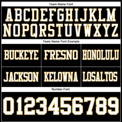 Custom Black White-Old Gold Mesh Authentic Football Jersey - Sky-Custom