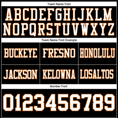 Custom Black White-Texas Orange Mesh Authentic Football Jersey - Sky-Custom