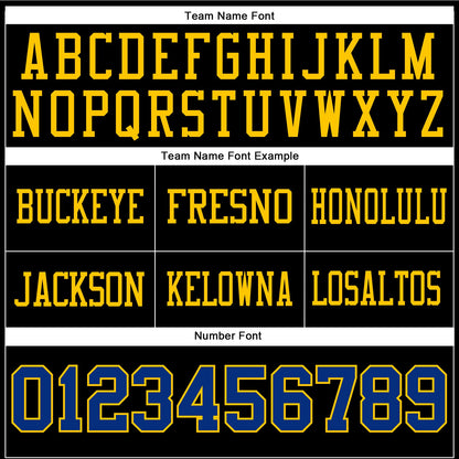 Custom Black Royal-Yellow Mesh Authentic Football Jersey - Sky-Custom