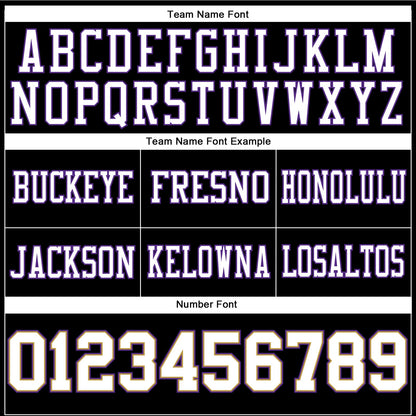 Custom Black White Old Gold-Purple Mesh Authentic Football Jersey - Sky-Custom