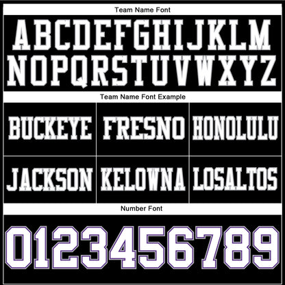 Custom Black White Purple-Gray Mesh Authentic Football Jersey - Sky-Custom