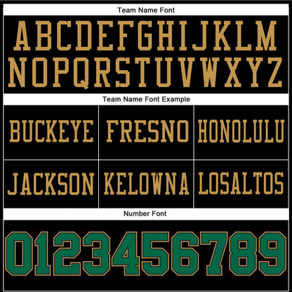 Custom Black Kelly Green-Old Gold Mesh Authentic Football Jersey - Sky-Custom