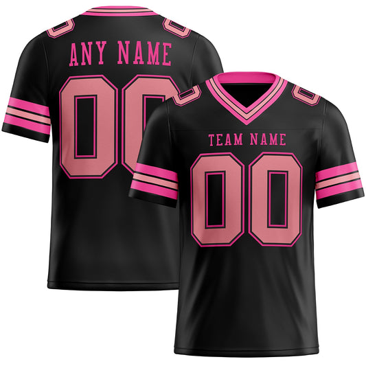 Custom Black Medium Pink-Pink Mesh Authentic Football Jersey - Sky-Custom