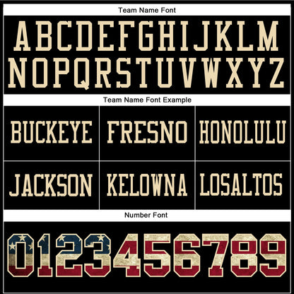 Custom Black Vintage USA Flag Crimson-City Cream Mesh Authentic Football Jersey - Sky-Custom