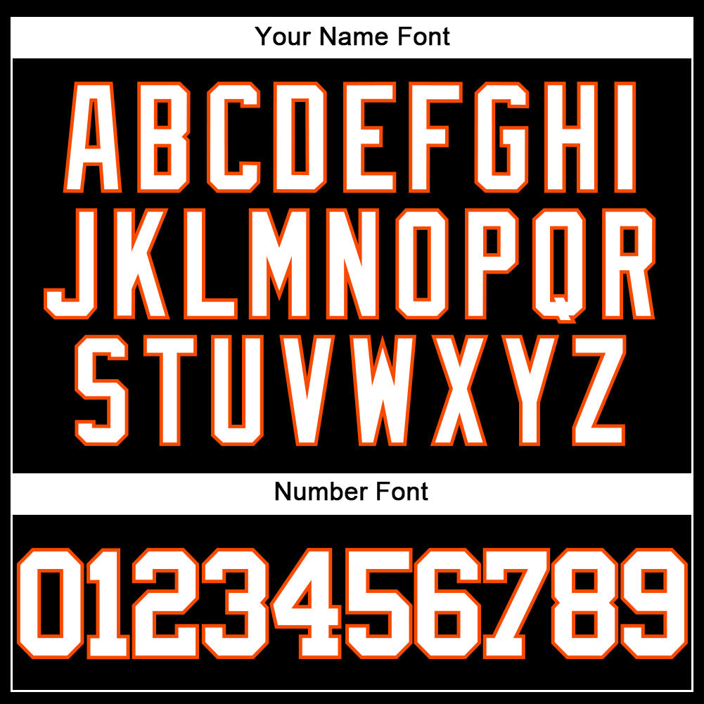 Custom Black White-Orange Authentic Baseball Jersey - Sky-Custom