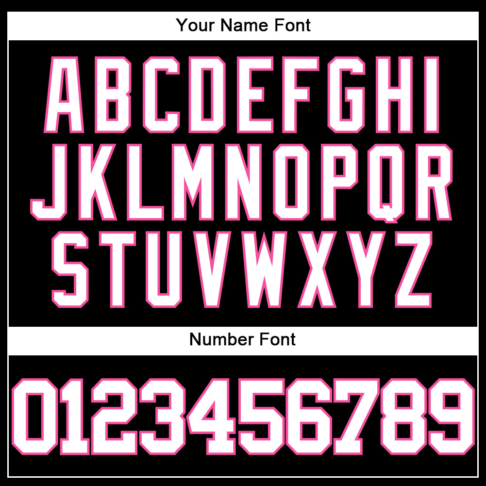 Custom Black White-Pink Authentic Baseball Jersey - Sky-Custom