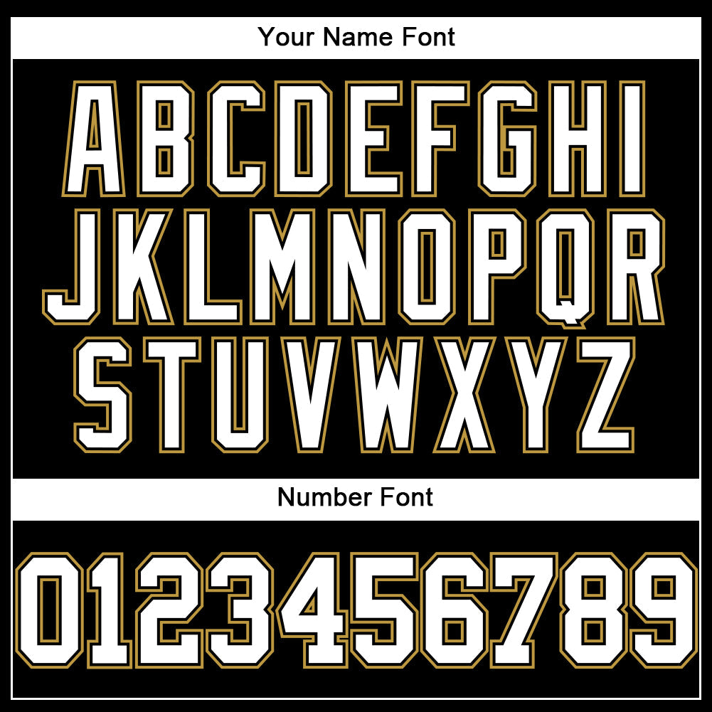 Custom Black White-Old Gold Authentic Baseball Jersey - Sky-Custom