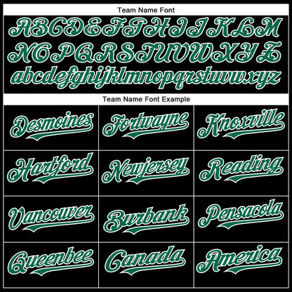 Custom Black Kelly Green=White Authentic Baseball Jersey - Sky-Custom