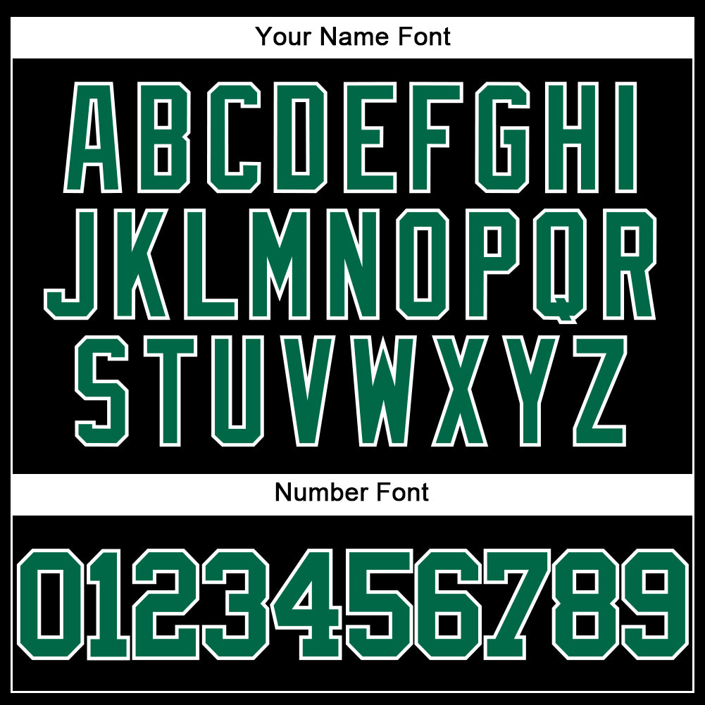 Custom Black Kelly Green=White Authentic Baseball Jersey - Sky-Custom