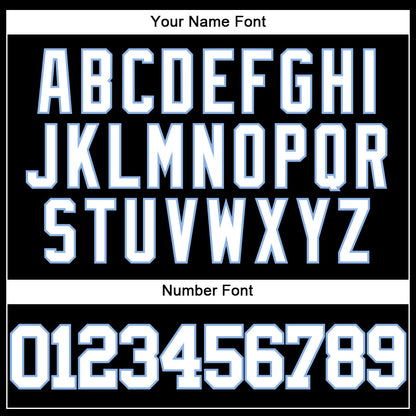 Custom Black White-Light Blue Authentic Baseball Jersey - Sky-Custom