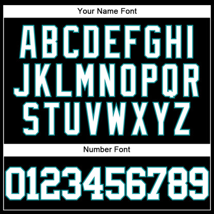 Custom Black White-Teal Authentic Baseball Jersey - Sky-Custom