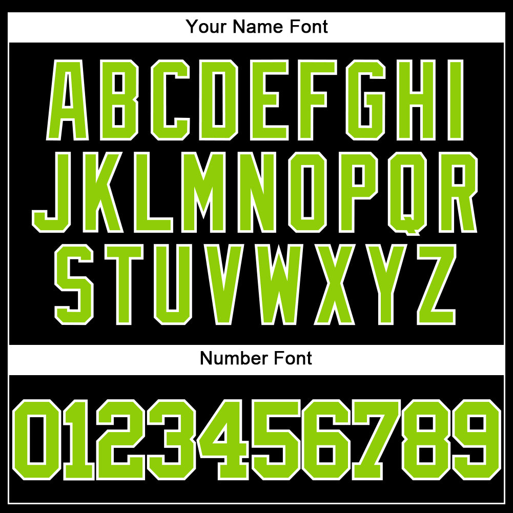 Custom Black Neon Green-White Authentic Baseball Jersey - Sky-Custom