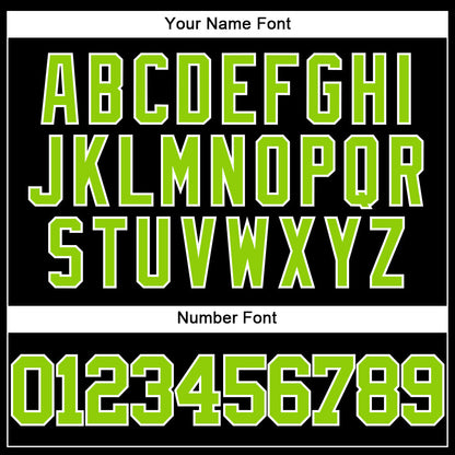 Custom Black Neon Green-White Authentic Baseball Jersey - Sky-Custom