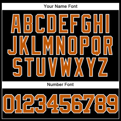 Custom Black Texas Orange-White Authentic Baseball Jersey - Sky-Custom