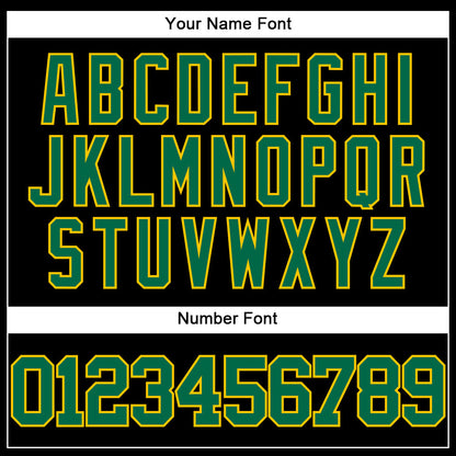 Custom Black Kelly Green-Yellow Authentic Baseball Jersey - Sky-Custom