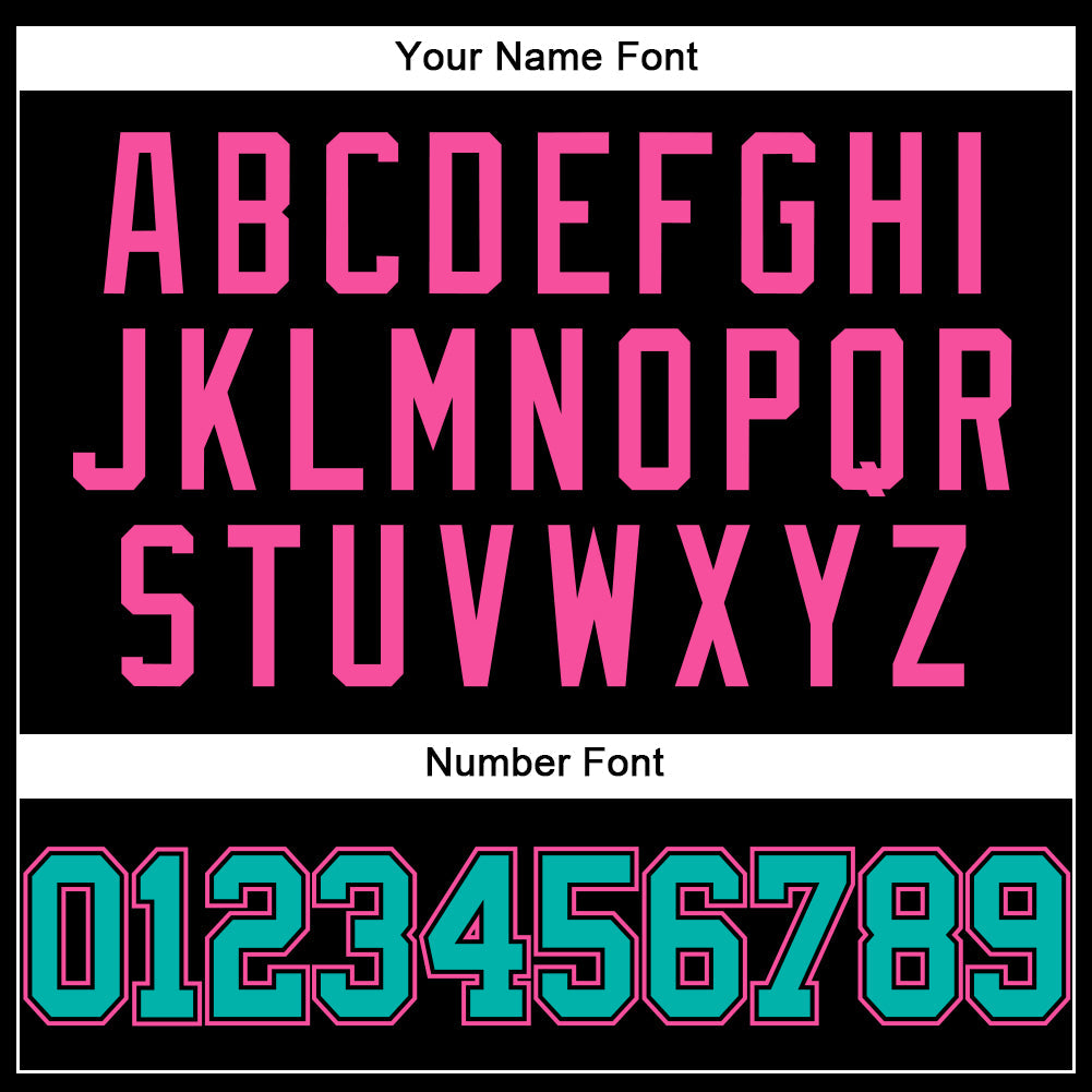 Custom Black Aqua-Pink Authentic Baseball Jersey - Sky-Custom