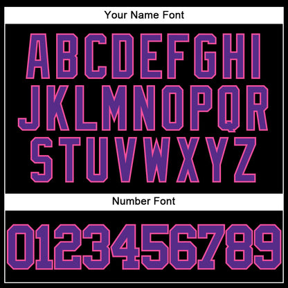 Custom Black Purple-Pink Authentic Baseball Jersey - Sky-Custom