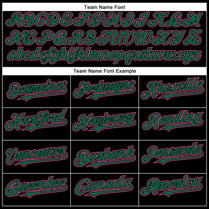 Custom Black Kelly Green-Pink Authentic Baseball Jersey - Sky-Custom
