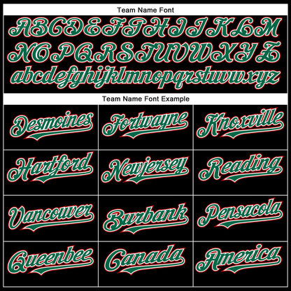Custom Black Red-Kelly Green Authentic Baseball Jersey - Sky-Custom