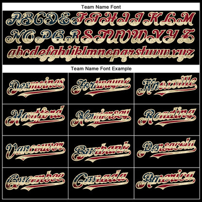 Custom Black Vintage USA Flag City Cream-Crimson Authentic Baseball Jersey - Sky-Custom