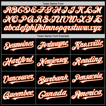 Custom Black White Pinstripe Orange Authentic Sleeveless Baseball Jersey - Sky-Custom