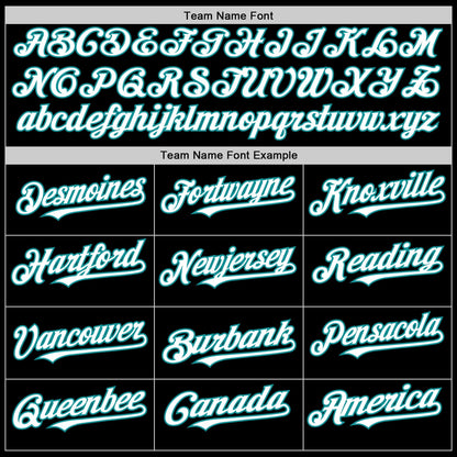 Custom Black White Pinstripe Teal Authentic Sleeveless Baseball Jersey - Sky-Custom