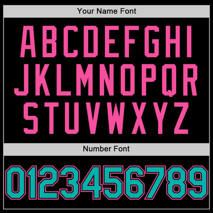 Custom Black Pink Pinstripe Aqua Authentic Sleeveless Baseball Jersey - Sky-Custom