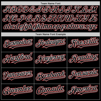 Custom Black Red Pinstripe White Authentic Sleeveless Baseball Jersey - Sky-Custom