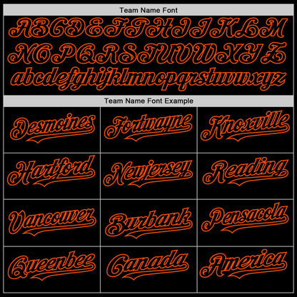 Custom Black Orange Pinstripe Orange Authentic Sleeveless Baseball Jersey - Sky-Custom