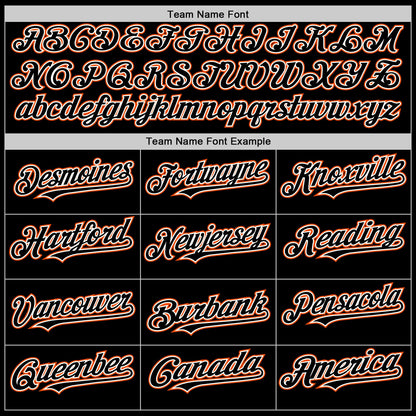 Custom Black Orange Pinstripe White Authentic Sleeveless Baseball Jersey - Sky-Custom