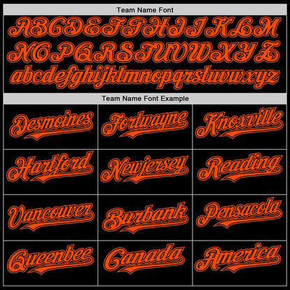 Custom Black Orange Pinstripe Orange Authentic Sleeveless Baseball Jersey - Sky-Custom