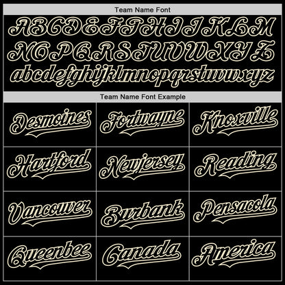 Custom Black Cream Pinstripe Cream Authentic Sleeveless Baseball Jersey - Sky-Custom