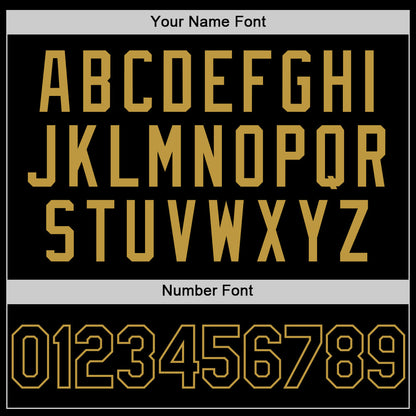 Custom Black Old Gold Pinstripe Old Gold Authentic Sleeveless Baseball Jersey - Sky-Custom