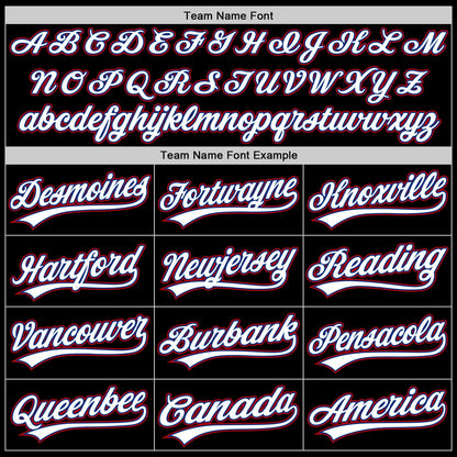 Custom Black Royal-Red Authentic Throwback Baseball Jersey - Sky-Custom