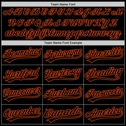 Custom Black Orange Authentic Throwback Baseball Jersey - Sky-Custom