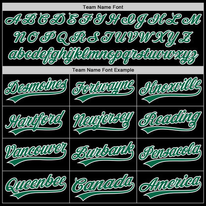 Custom Black Kelly Green-White Authentic Throwback Baseball Jersey - Sky-Custom