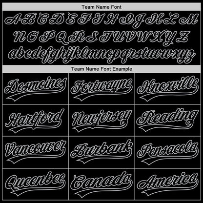 Custom Black Gray Authentic Throwback Baseball Jersey - Sky-Custom