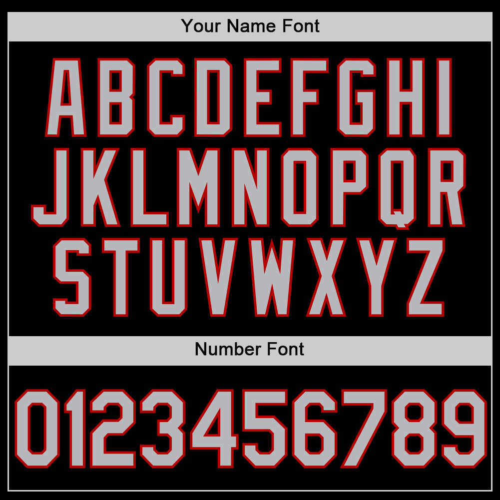 Custom Black Gray-Red Authentic Throwback Baseball Jersey - Sky-Custom