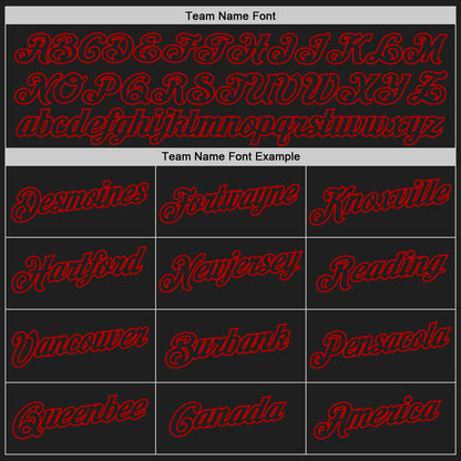 Custom Black Red Authentic Throwback Basketball Jersey - Sky-Custom