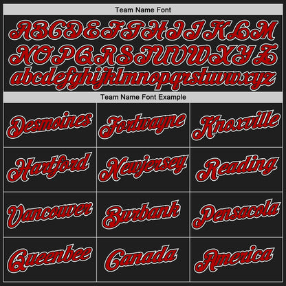 Custom Black Red-White Authentic Throwback Basketball Jersey - Sky-Custom