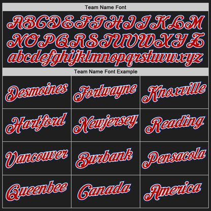 Custom Black Royal-Red Authentic Throwback Basketball Jersey - Sky-Custom