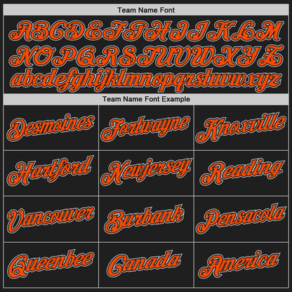 Custom Black Orange-Gray Authentic Throwback Basketball Jersey - Sky-Custom