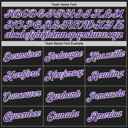 Custom Black Purple-White Authentic Throwback Basketball Jersey - Sky-Custom
